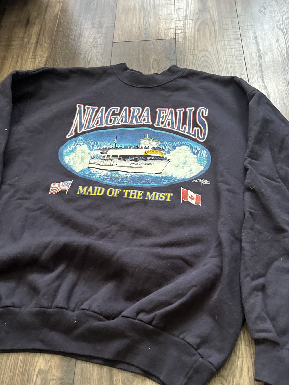 Vintage 90s Niagara Falls Maid of the Midst Graphic Crewneck Sweatshirt Large - Picture 4 of 7